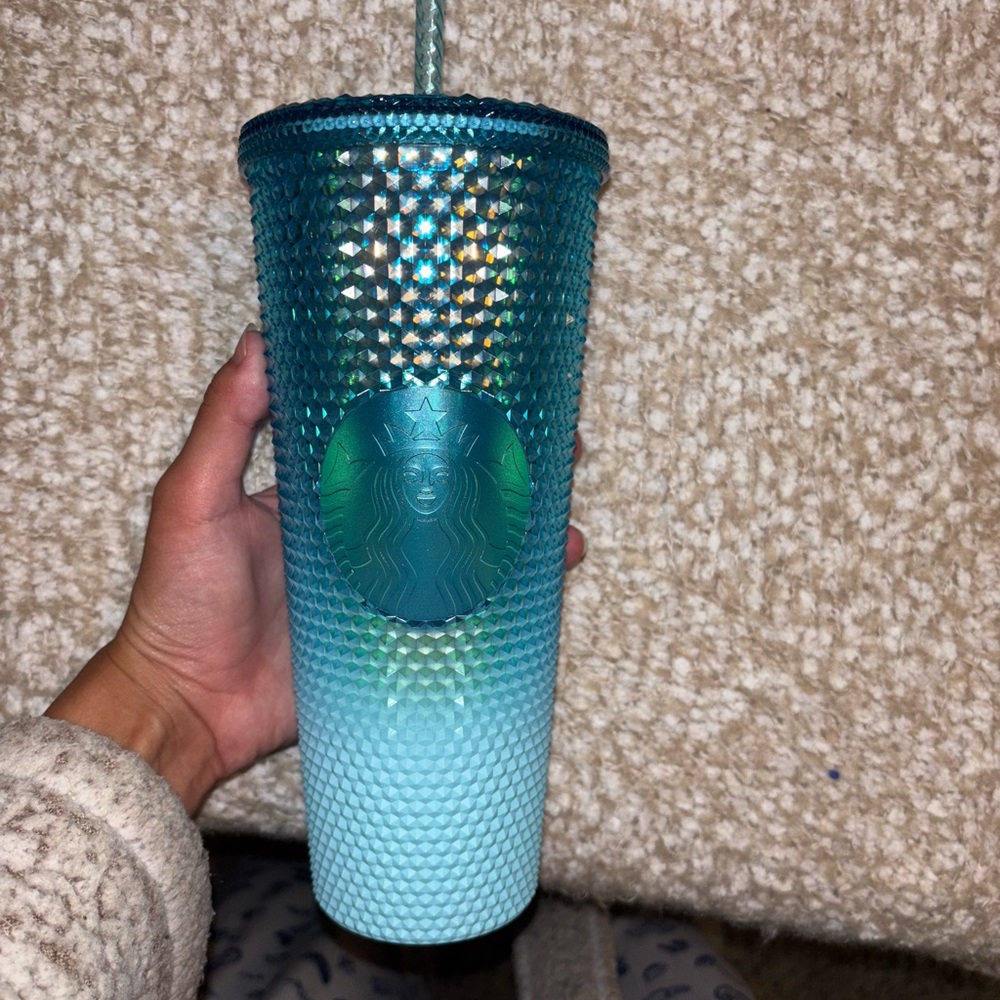 Starbucks Teal Gradient Studded Tumbler